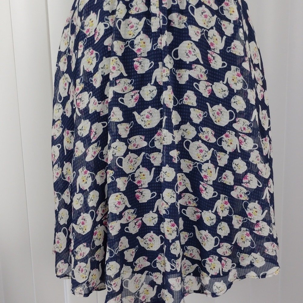 Disney Navy Floral Mini Dress - Picture 4 of 16